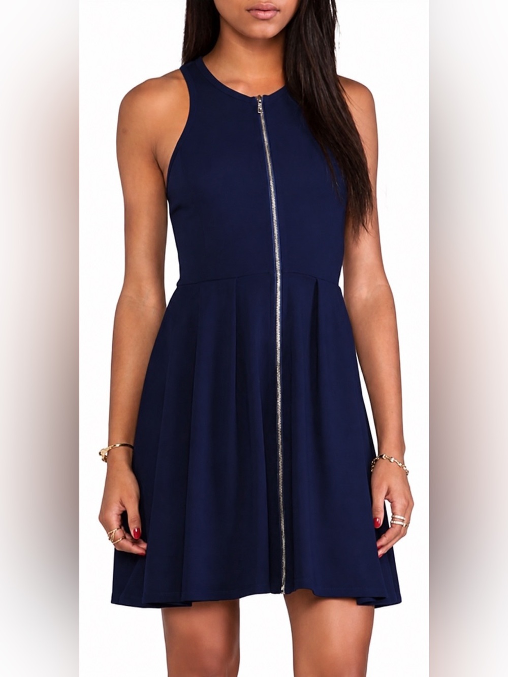 Bailey 44 Sporty Fit/Flare Navy Mini Dress Racerback From Revolve Small Athletic - Picture 1 of 14